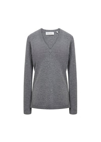 Pull col v - Gris Moyen
