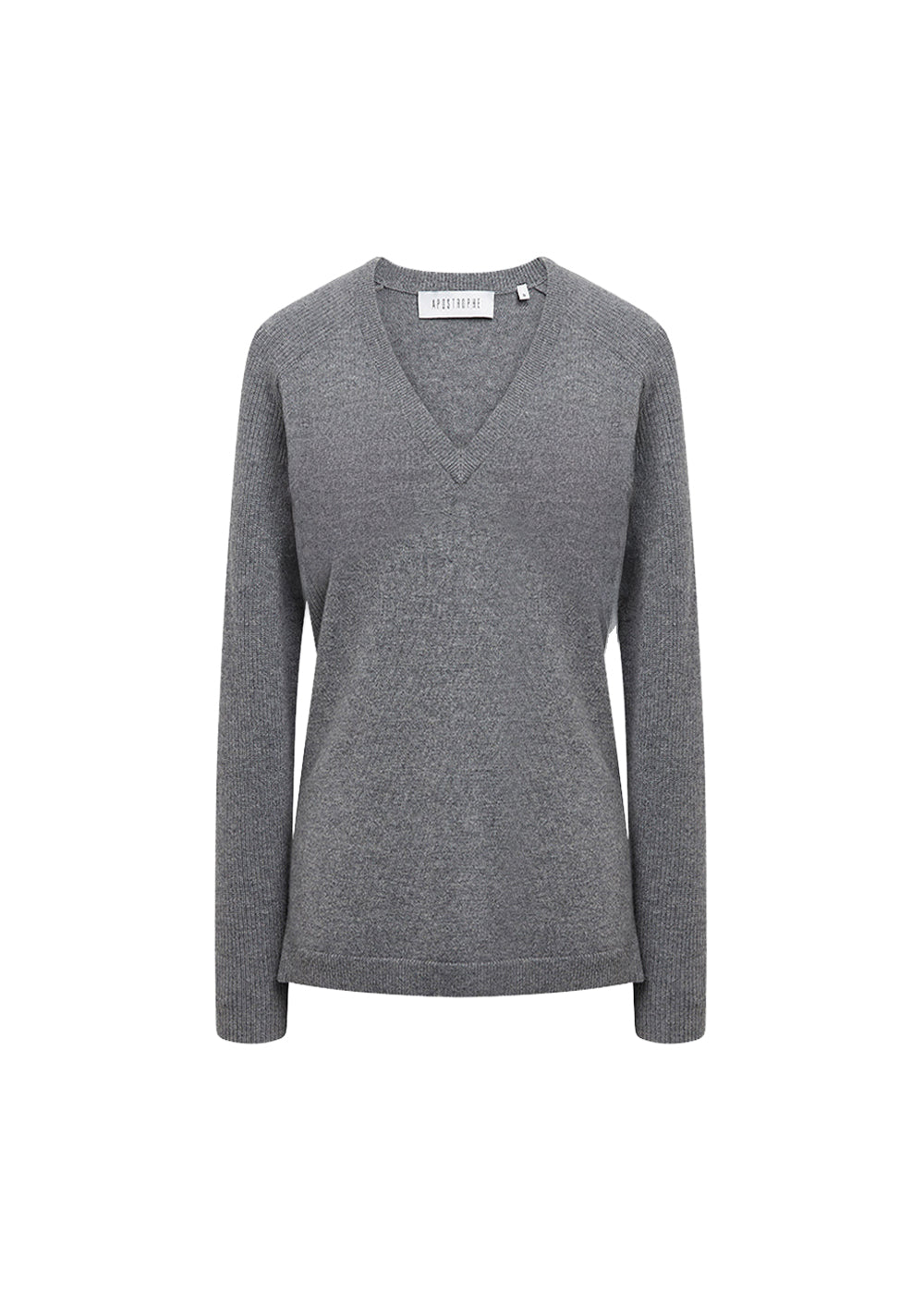 Pull col v - Gris Moyen