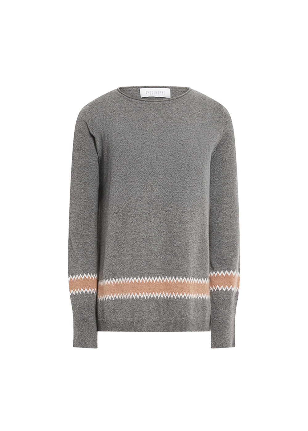 Pull col rond - Gris Moyen