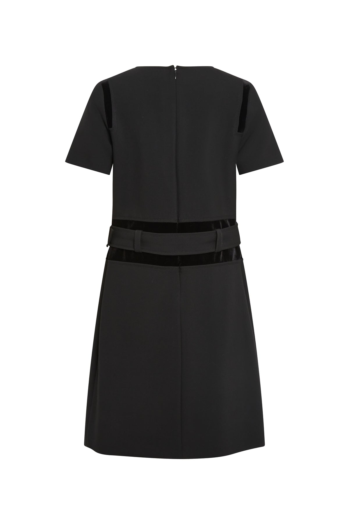 Robe bi matiere oppo velours - Noir