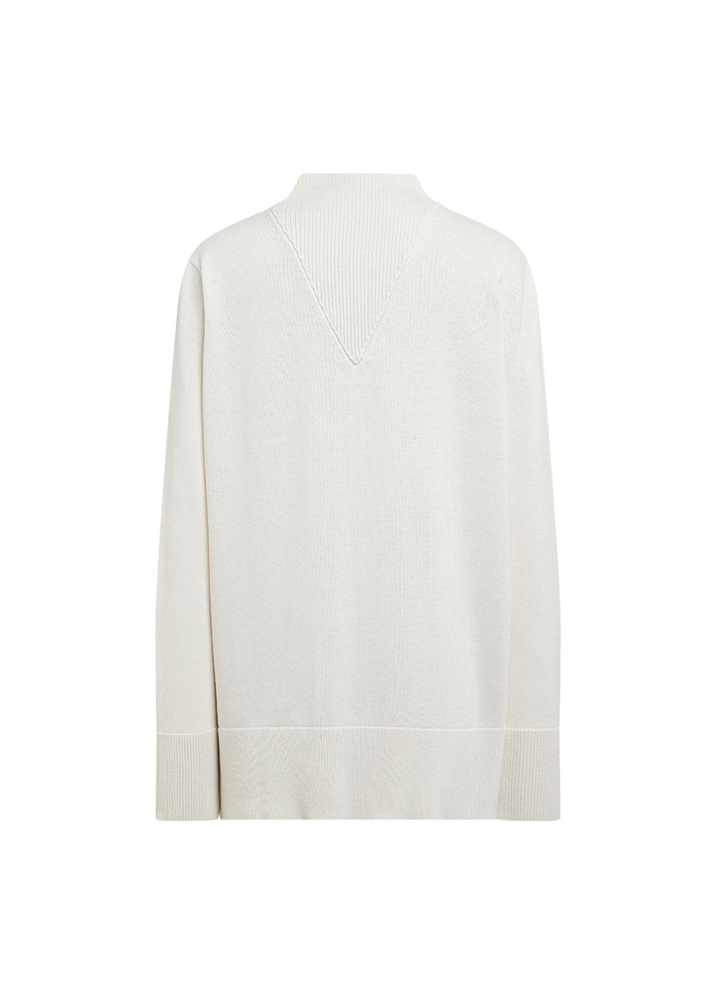 Pull col v - Blanc Cassé
