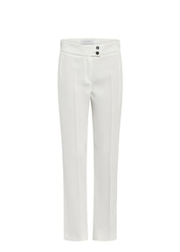 Pantalon polyester ceinture - Blanc Cassé