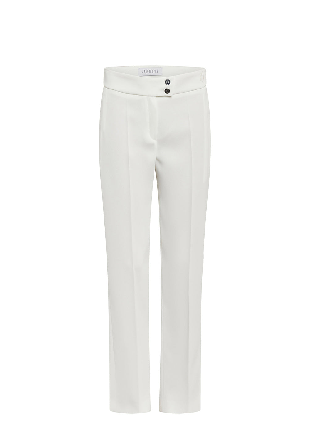 Pantalon polyester ceinture - Blanc Cassé