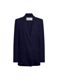 Veste longue double toile - Marine