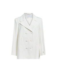 Long straight coat - Off-white