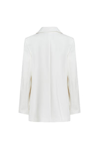 Veste longue facon caban - Blanc Cassé