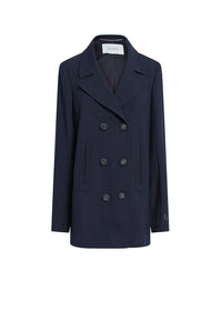Veste longue facon caban - Marine