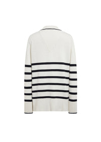 Pull col v - Blanc Cassé