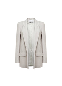 Veste blazer croise en lin - Ficelle