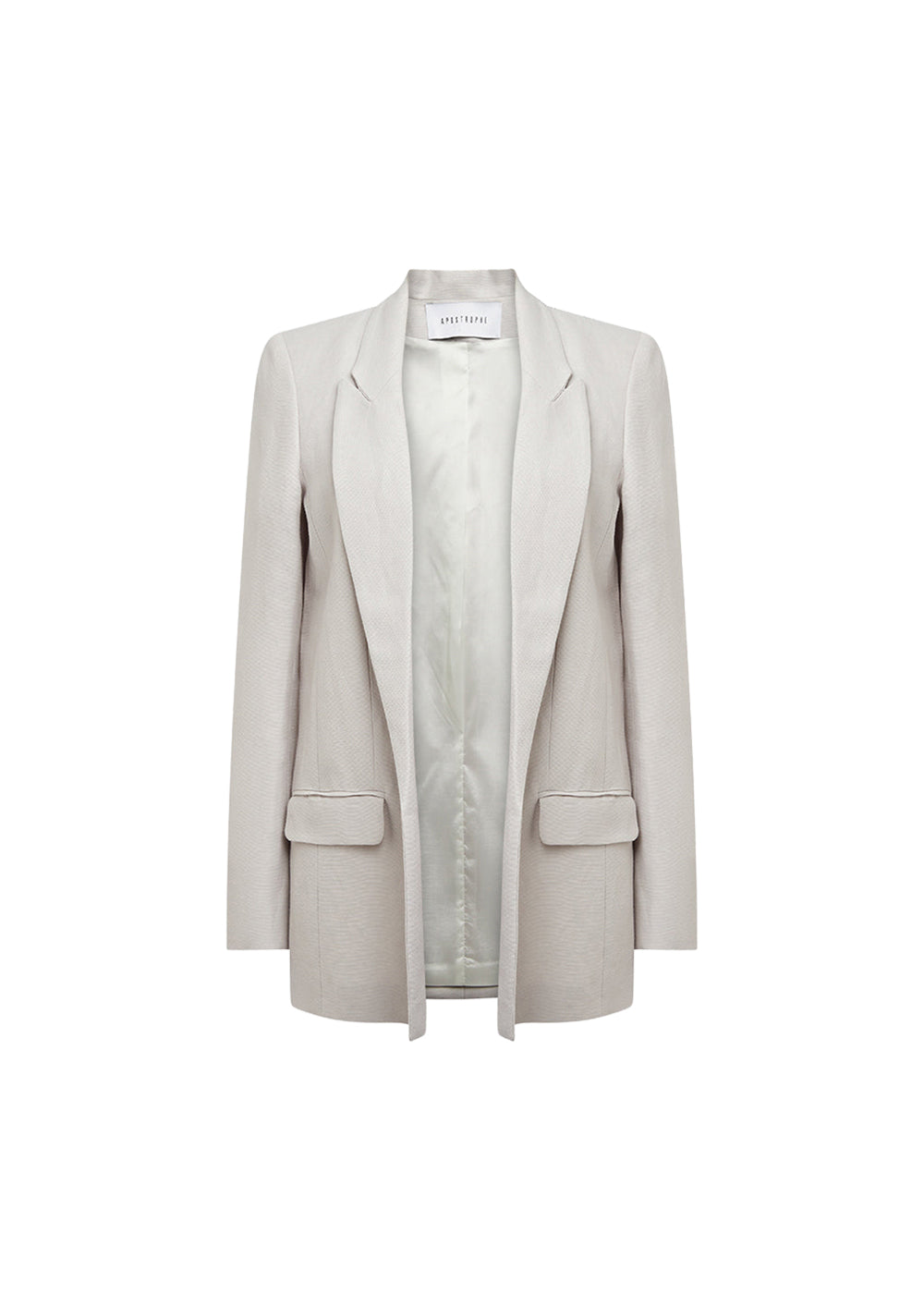 Veste blazer croise en lin - Ficelle