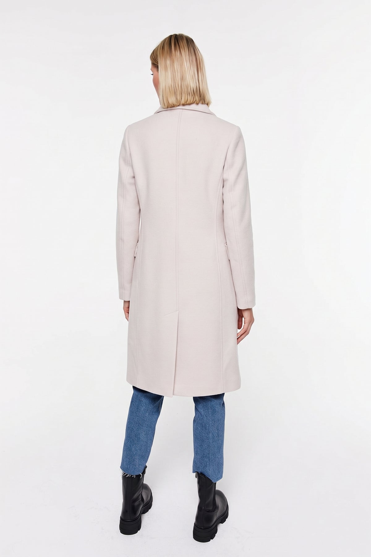 Wool officer’s coat - Concrete