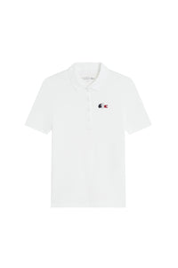 Polo shirt with tricolour logo - White