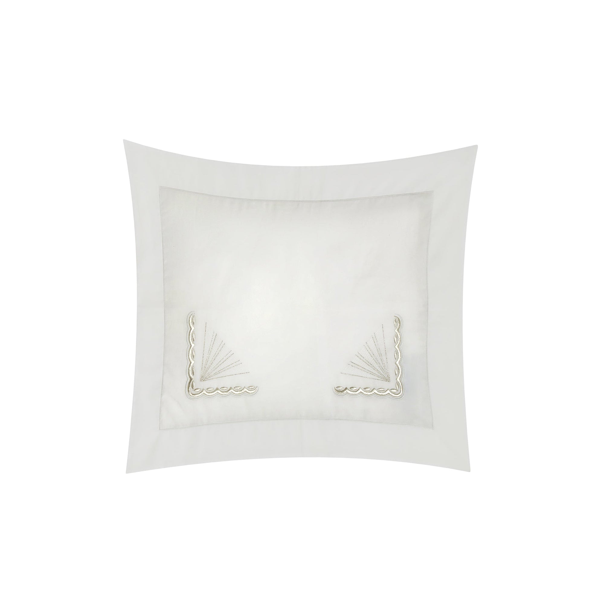 Taie d'oreiller Bohème en voile de coton - Gris & Argent