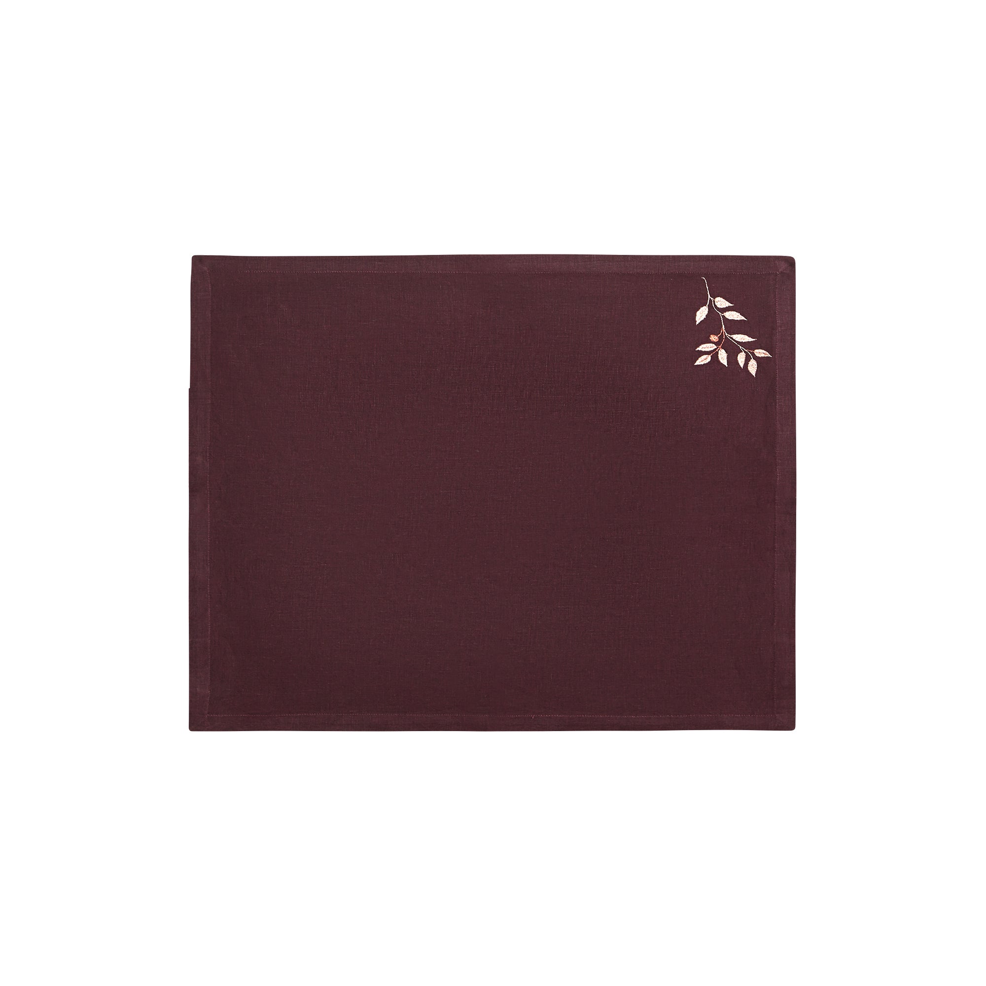 Service de table Feuilles d'olivier en lin - Cuivre
