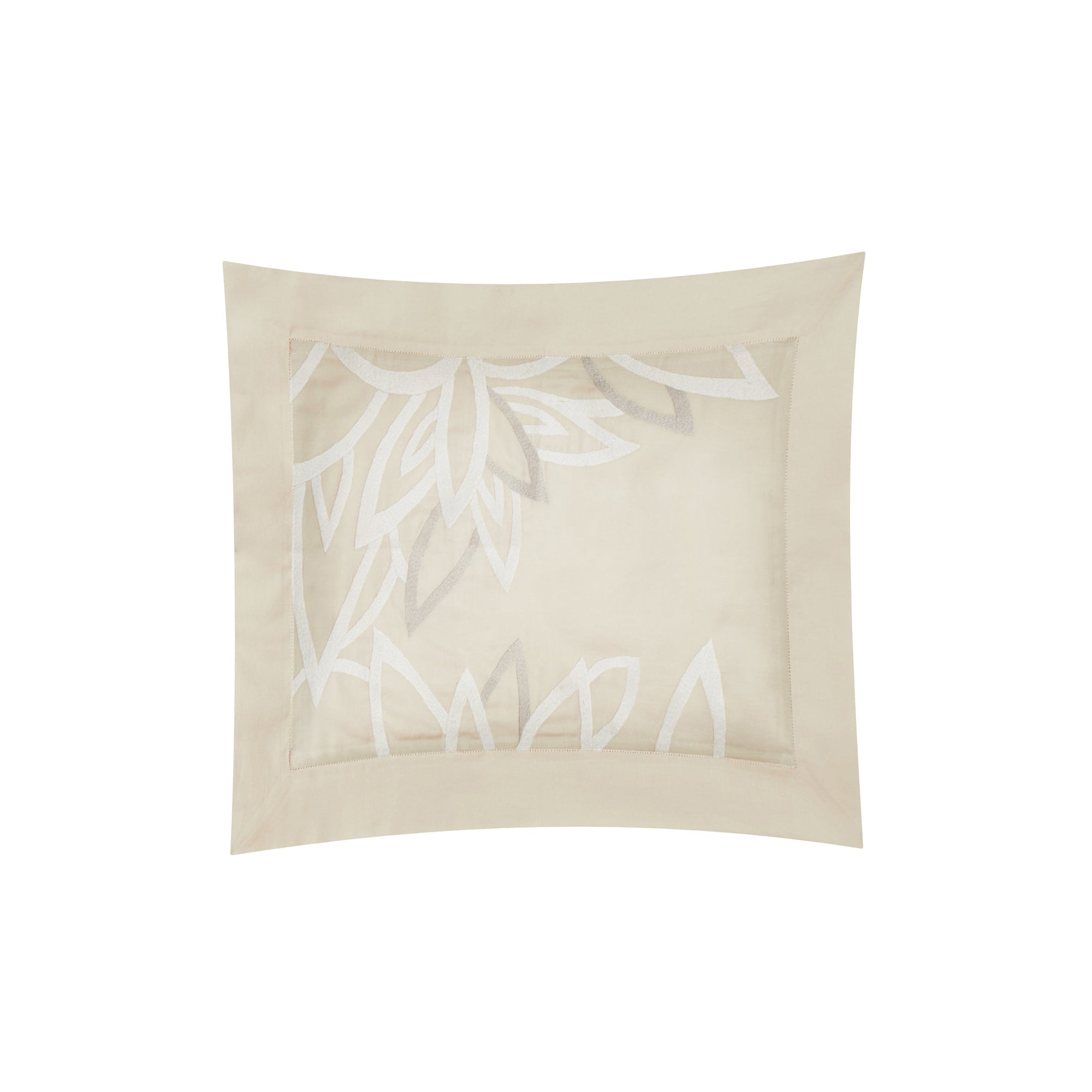 Taie d'oreiller Herodias en satin de coton - Vanille & Beige Rosé