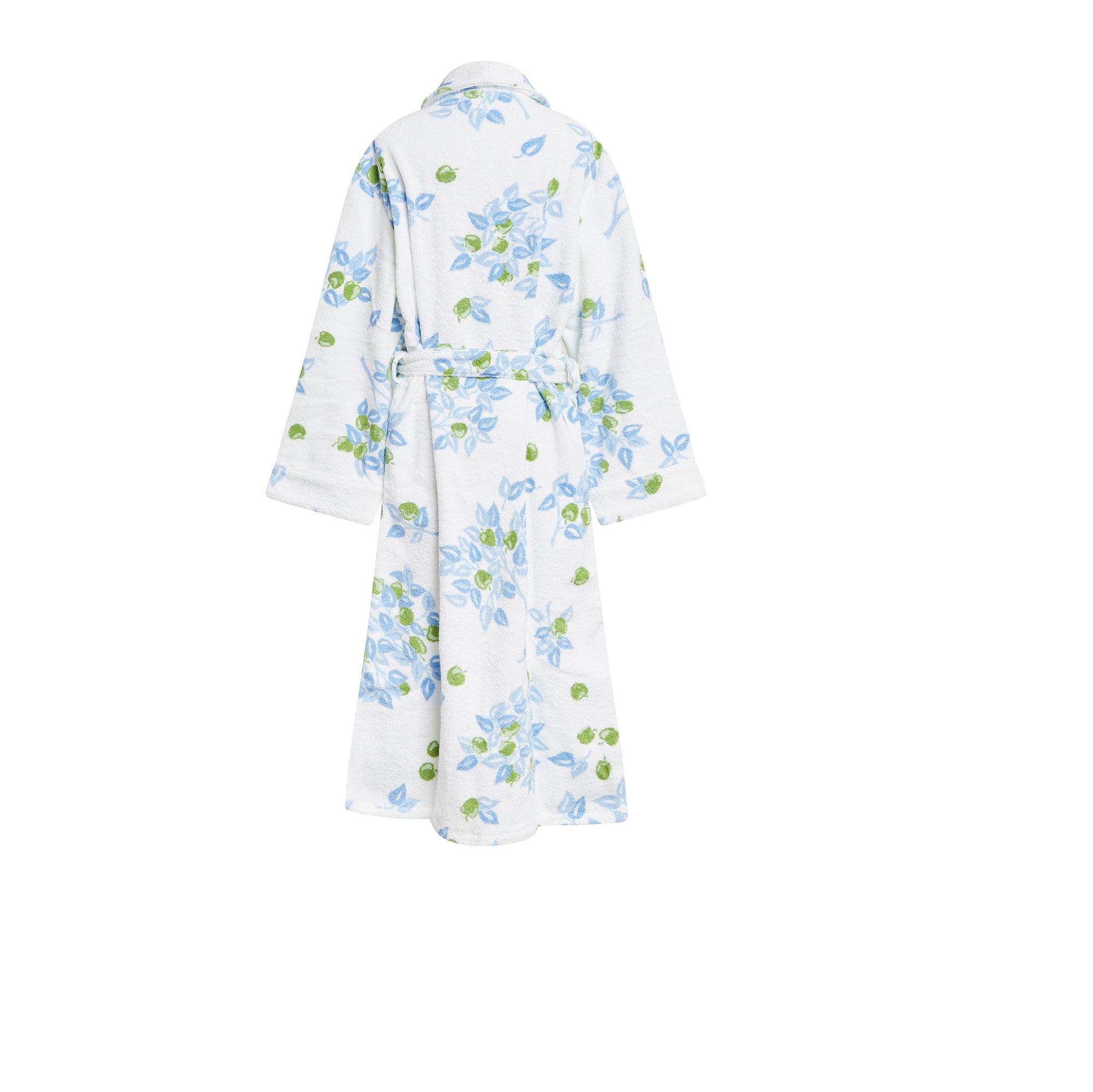 Terry Towelling Bathrobe - Blue & Green