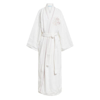 Pavots d'orient terry and cotton percale bathrobe - Pastels