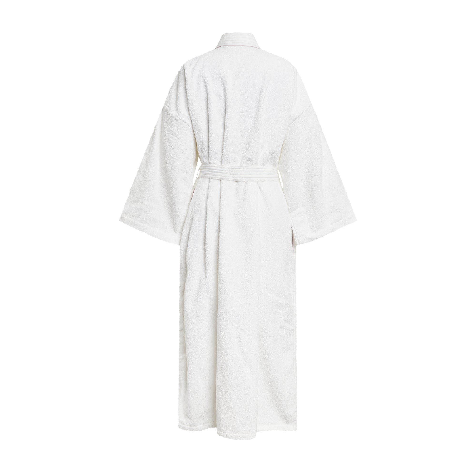 Pavots d'orient terry and cotton percale bathrobe - Pastels