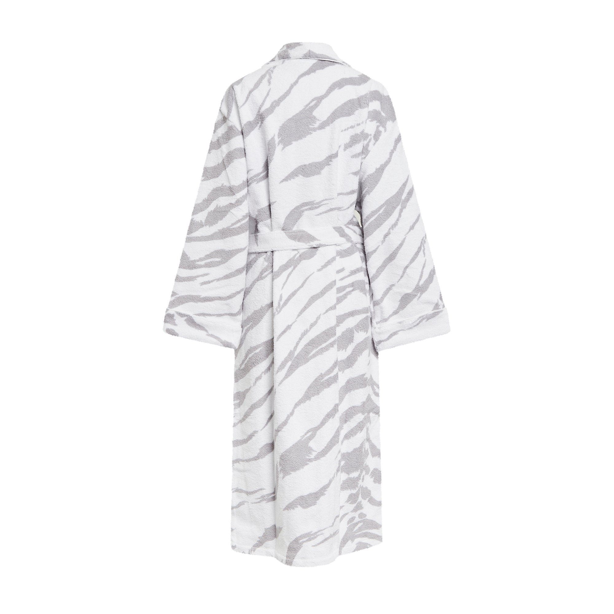 Terry Tiger Skin Bathrobe - Grey