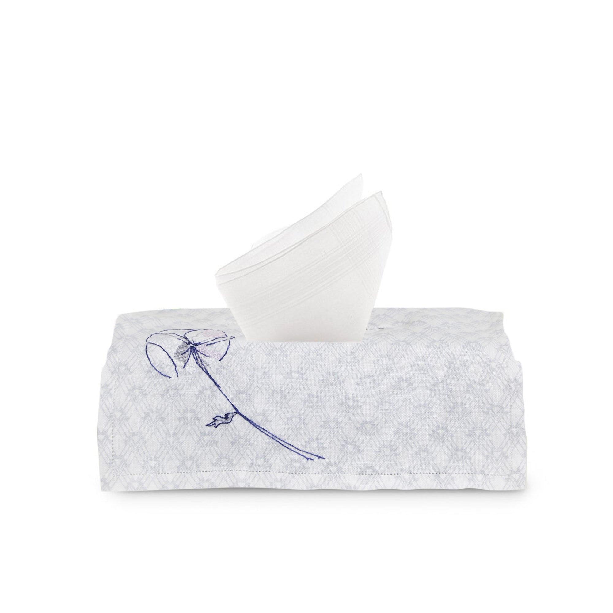 Housse pour boîte à mouchoirs Esquisse - Violet & Gris
