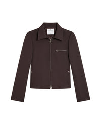 PREMIUM 34pcs NEW / VESTE ZIPPÉE EN TWILL - Mud brown