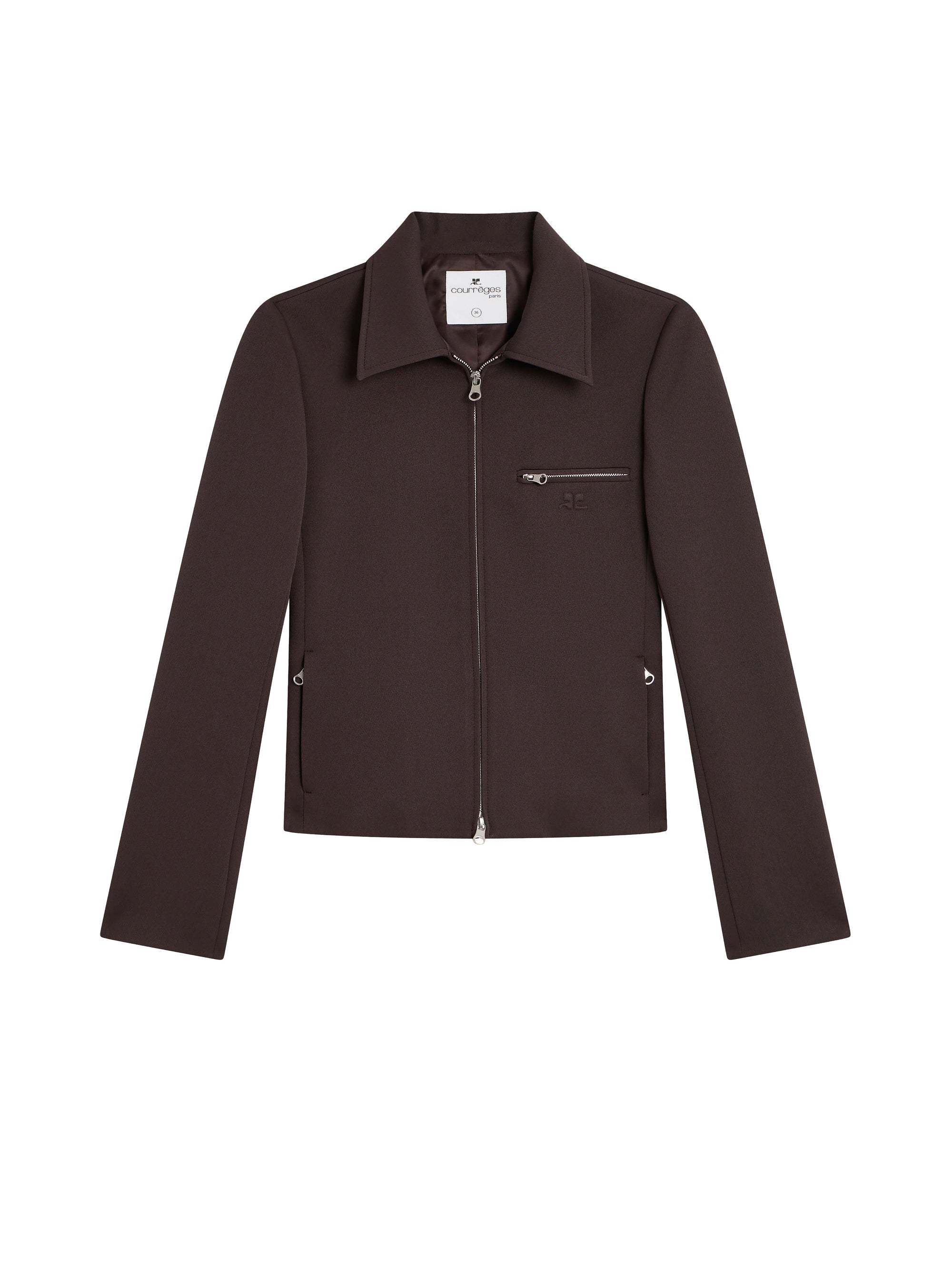 PREMIUM 34pcs NEW / VESTE ZIPPÉE EN TWILL - Mud brown