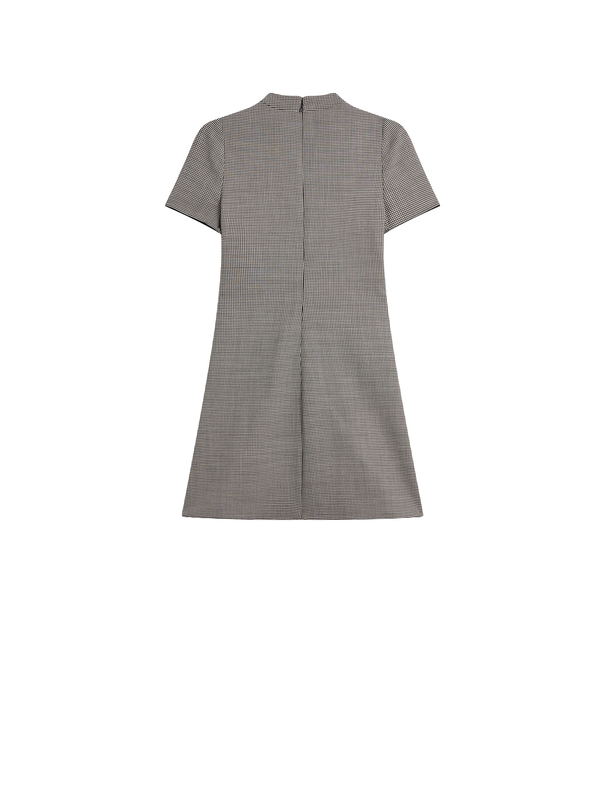 BLACK/NATURAL SHORT SLEEVES HOUNDSTOOTH