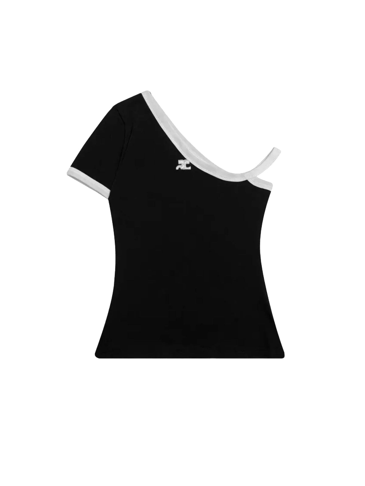 PRIX MARQUE : 80 / T-SHIRT CONTRASTE ASYMETRIQUE