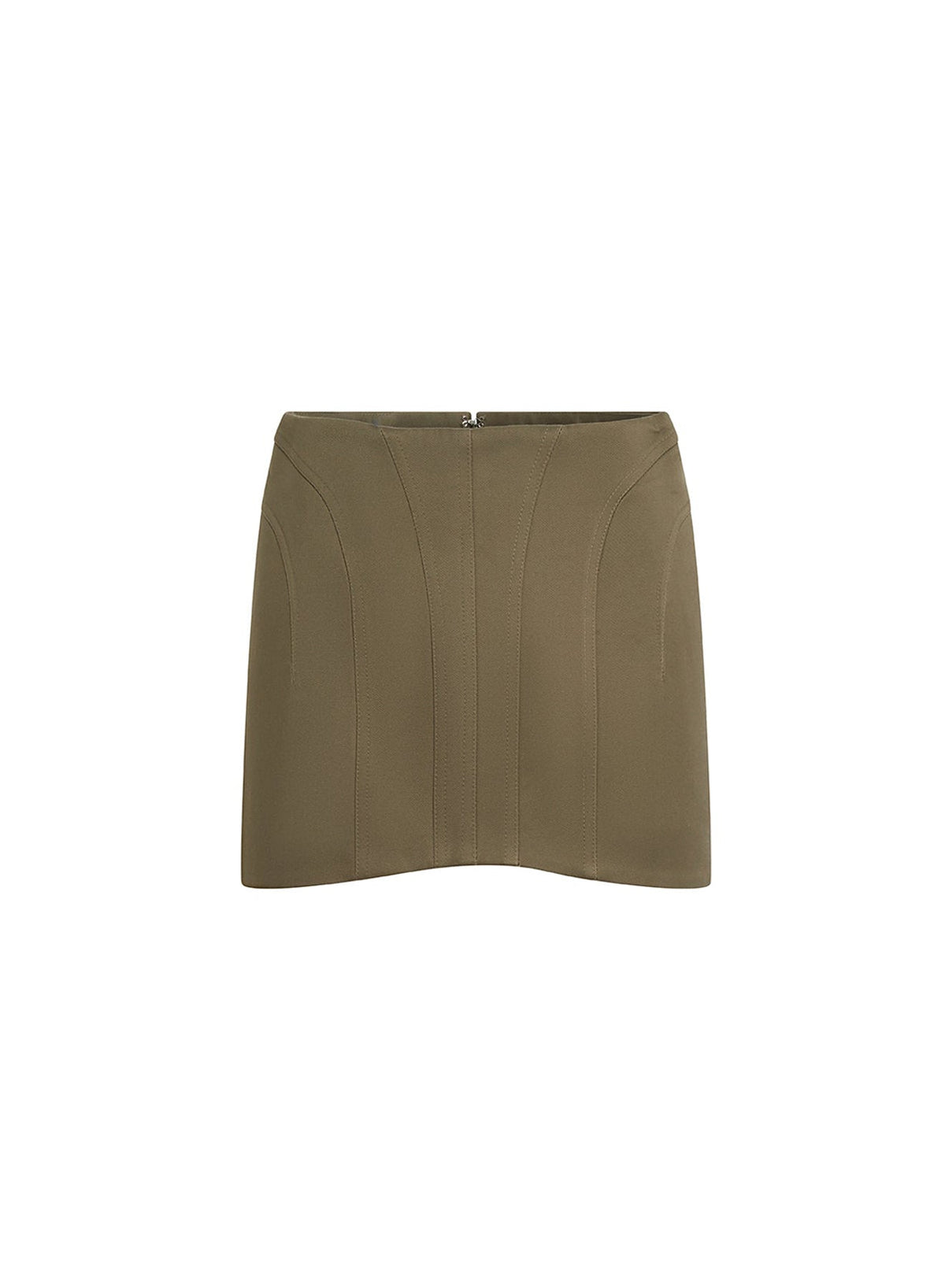 KAKI // khaki tailored mini skirt