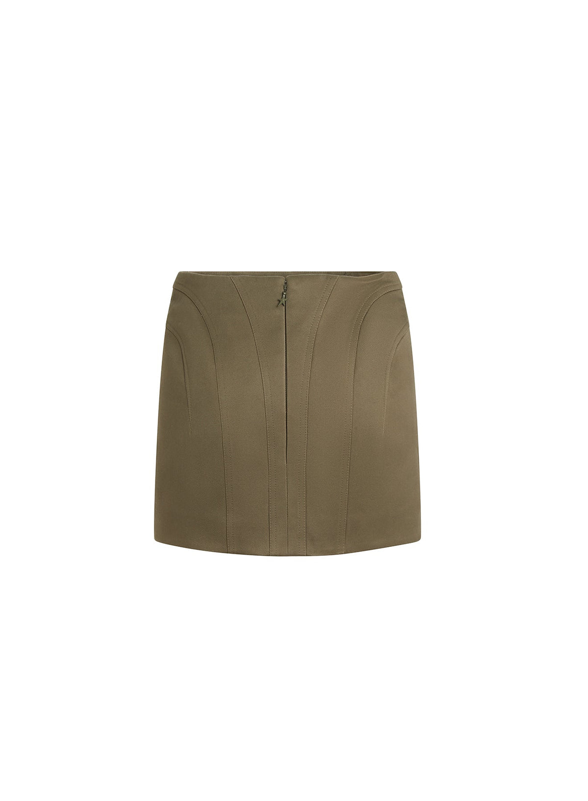 KAKI // khaki tailored mini skirt