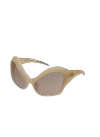NUDE // nude cat eye sunglasses