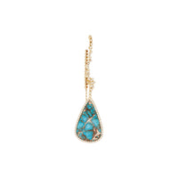 PT1_PrixTroca:1670€_VentesTroca:0_QtyTroca:1_ST:0%_Mono boucle gauche en Or jaune 18K sertie de diamants & Turquoise - Jaune