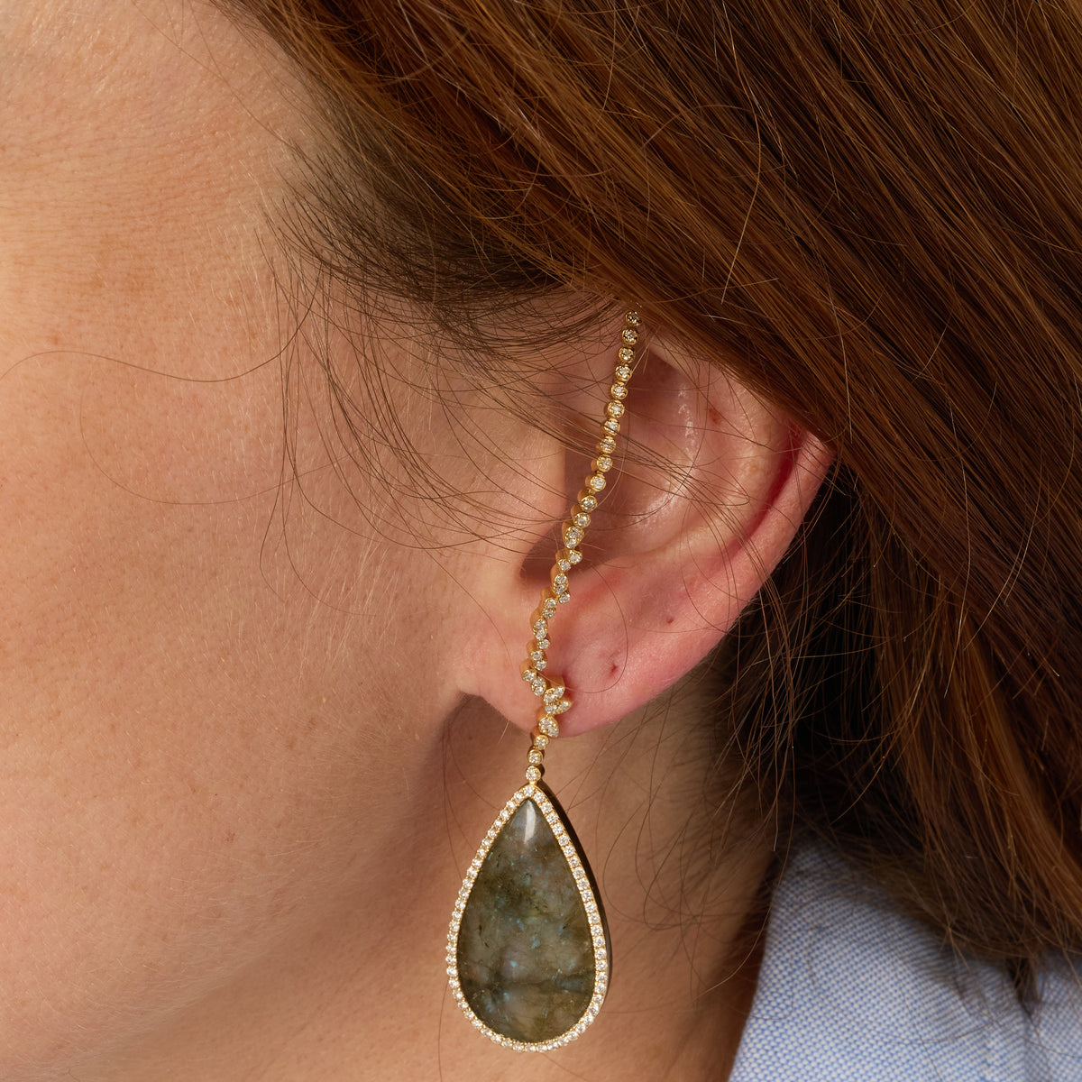 PT1_PrixTroca:2200€_VentesTroca:0_QtyTroca:1_ST:0%_Mono boucle Goutte en Or jaune 18K sertie de diamants - Noir