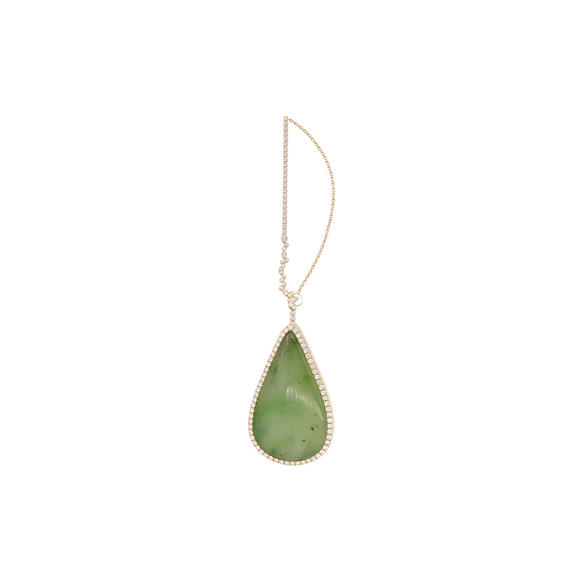 PT1_PrixTroca:2200€_VentesTroca:0_QtyTroca:1_ST:0%_Mono boucle gauche Jade en Or jaune 18K sertie de diamants - Jaune