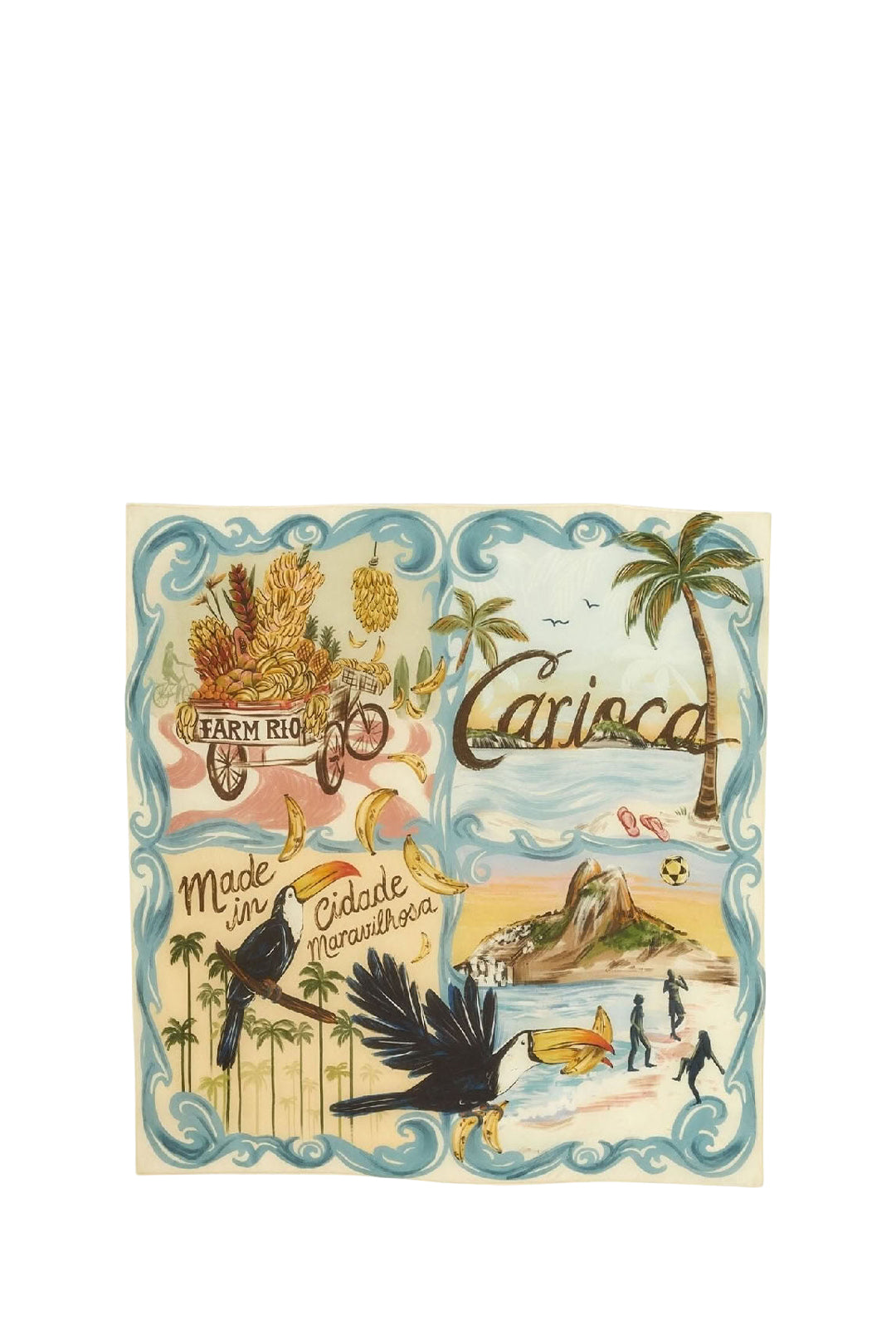 Foulard Carioca en soie - Multicolore