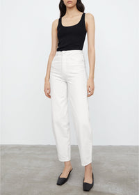 Pantalon à pattes de baril en denim - Off White