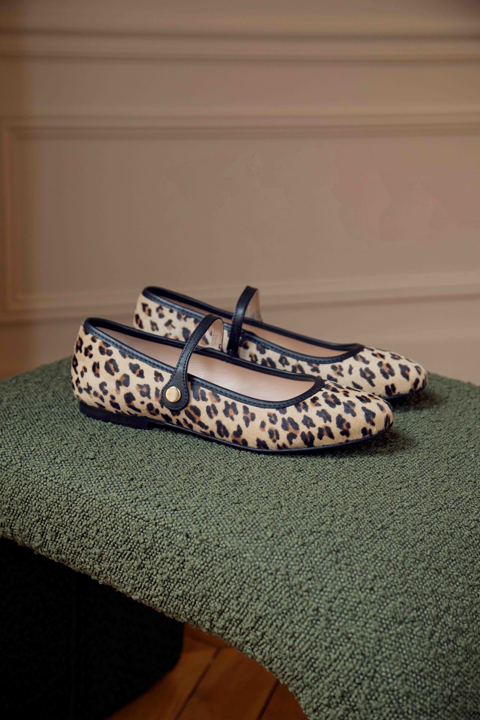 ZZ HORS LIGNE Les Georges Leather Ballerinas - Leopard