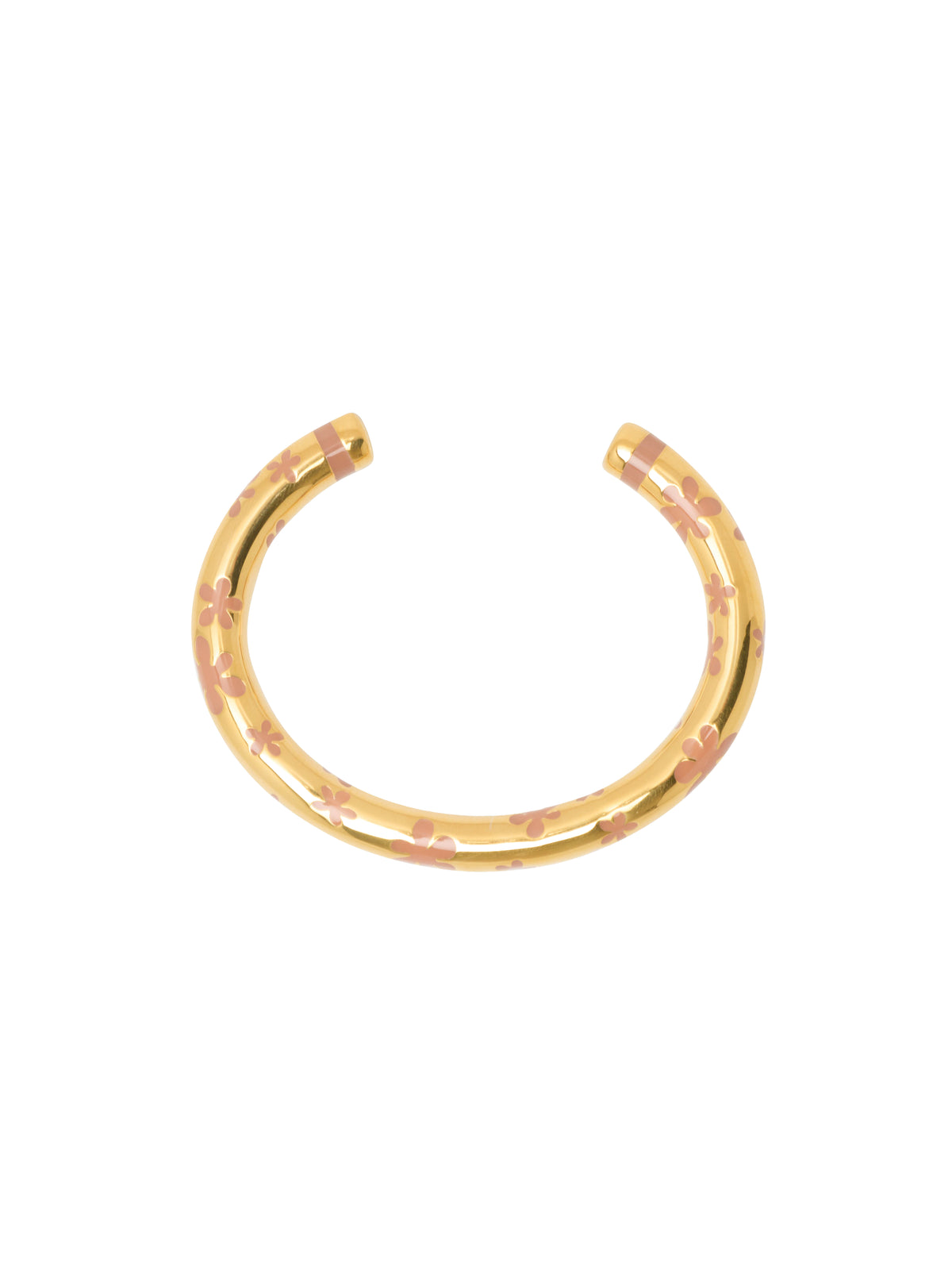 Positano Flower Bracelet in 18K Gold Plating - Gold & Cappuccino