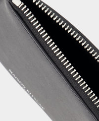 Leather shoulder wallet - Black