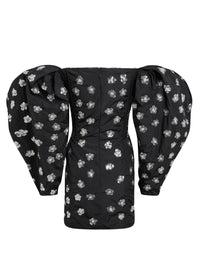Robe Taffetas brodée - Sequins Flowers