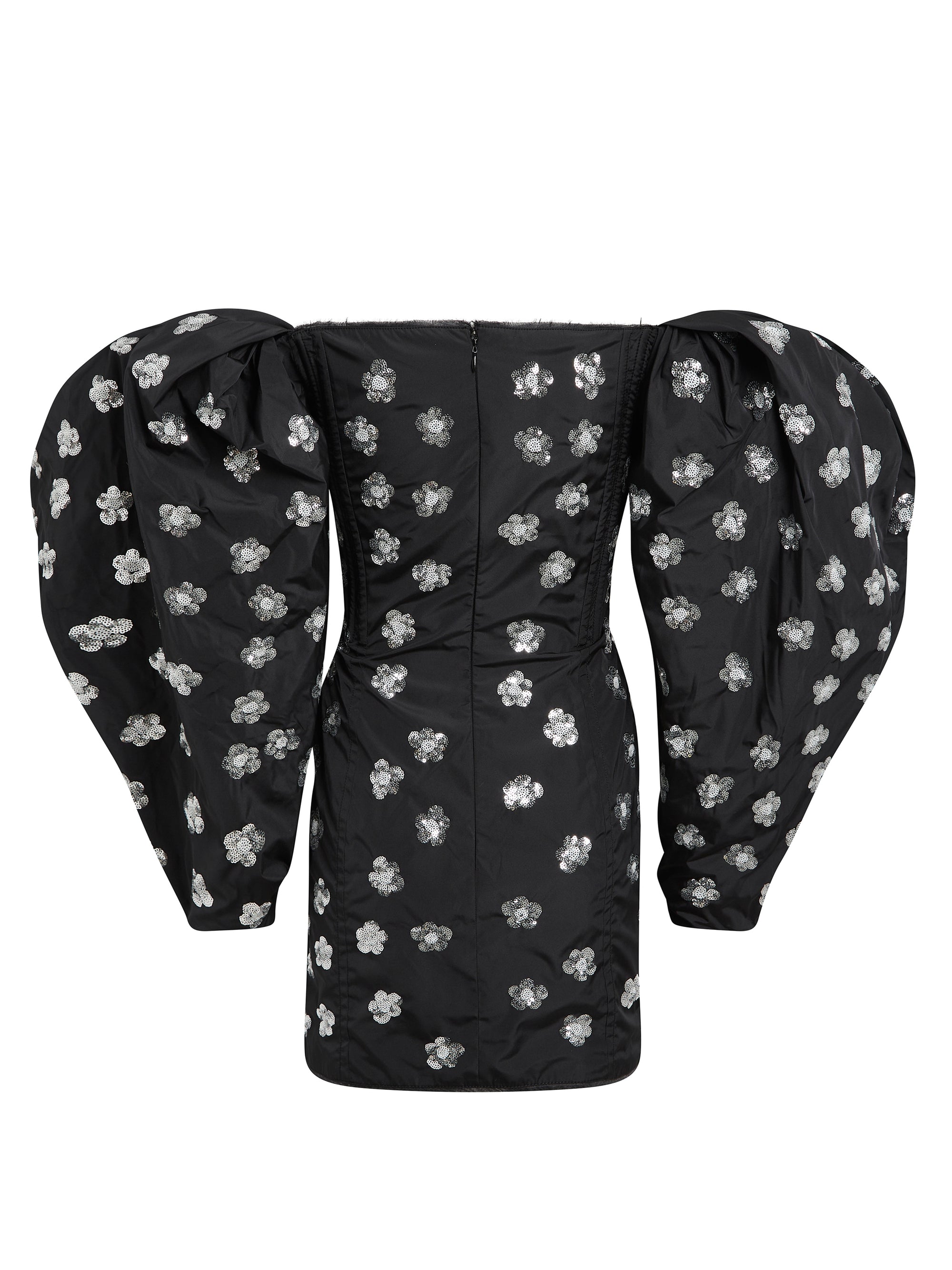 Robe Taffetas brodée - Sequins Flowers
