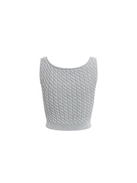 Débardeur Torsades zippé - Silver