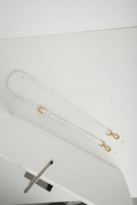 Grand sac Bambino Strap en cuir - White