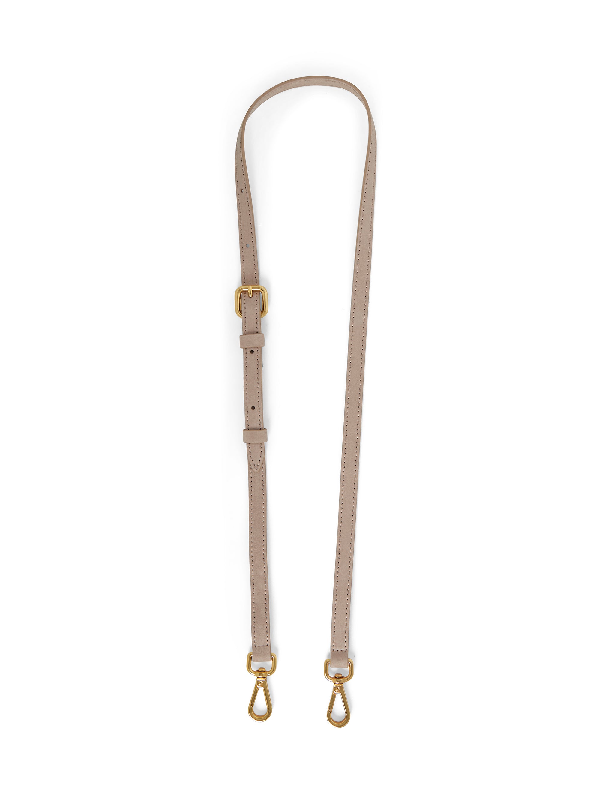 Bandoulière grand sac Bambino en cuir - Dark Beige