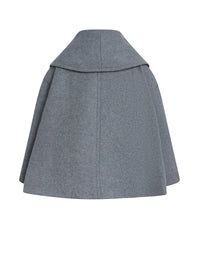 Caban court en laine et cachemire - Light Grey