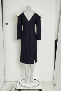 Robe Francoise - Navy & Off-White
