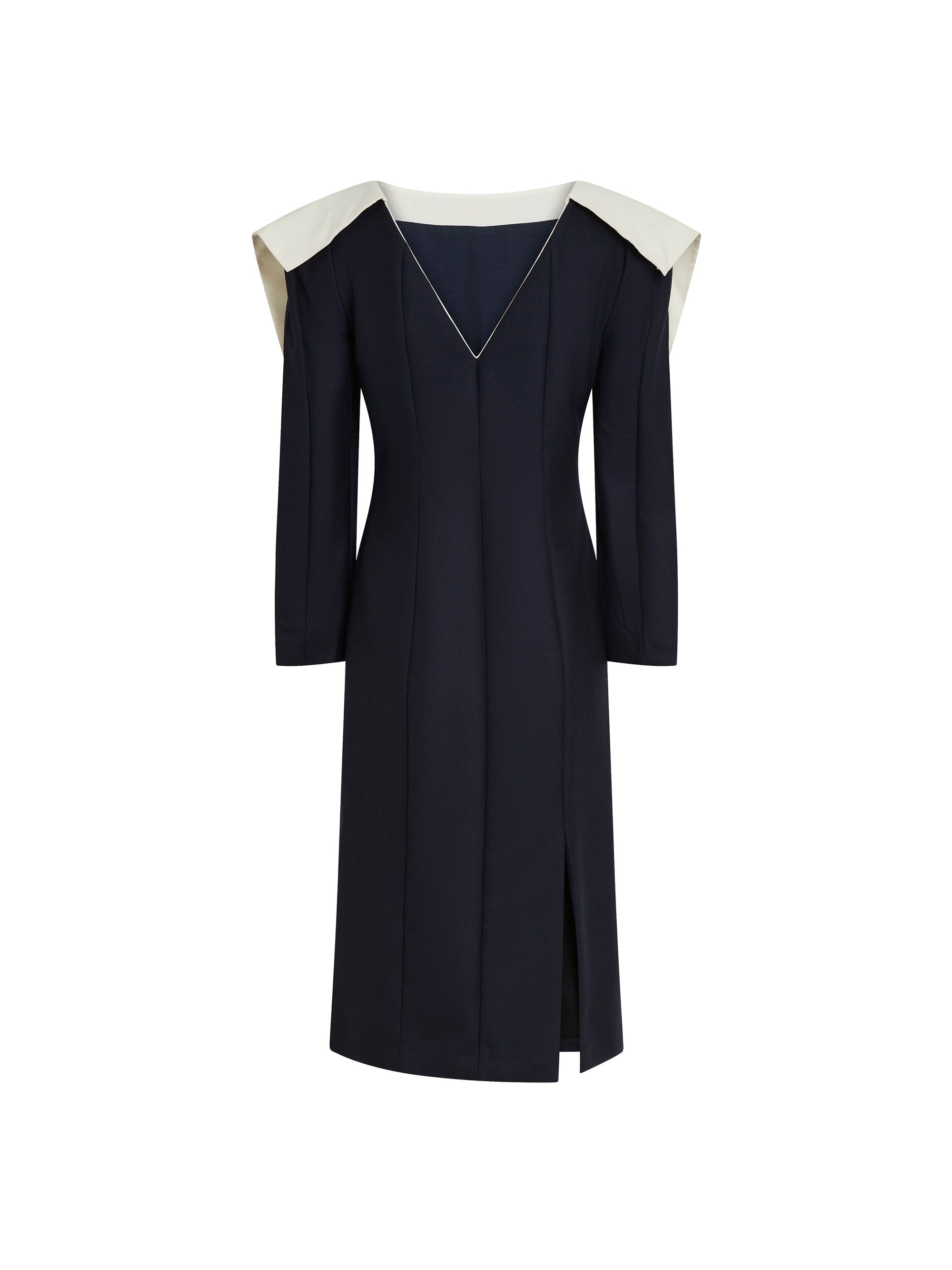 NAVY / OFF-WHITE LA ROBE FRANCOISE
