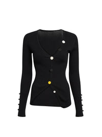 Cardigan Tordu - Black