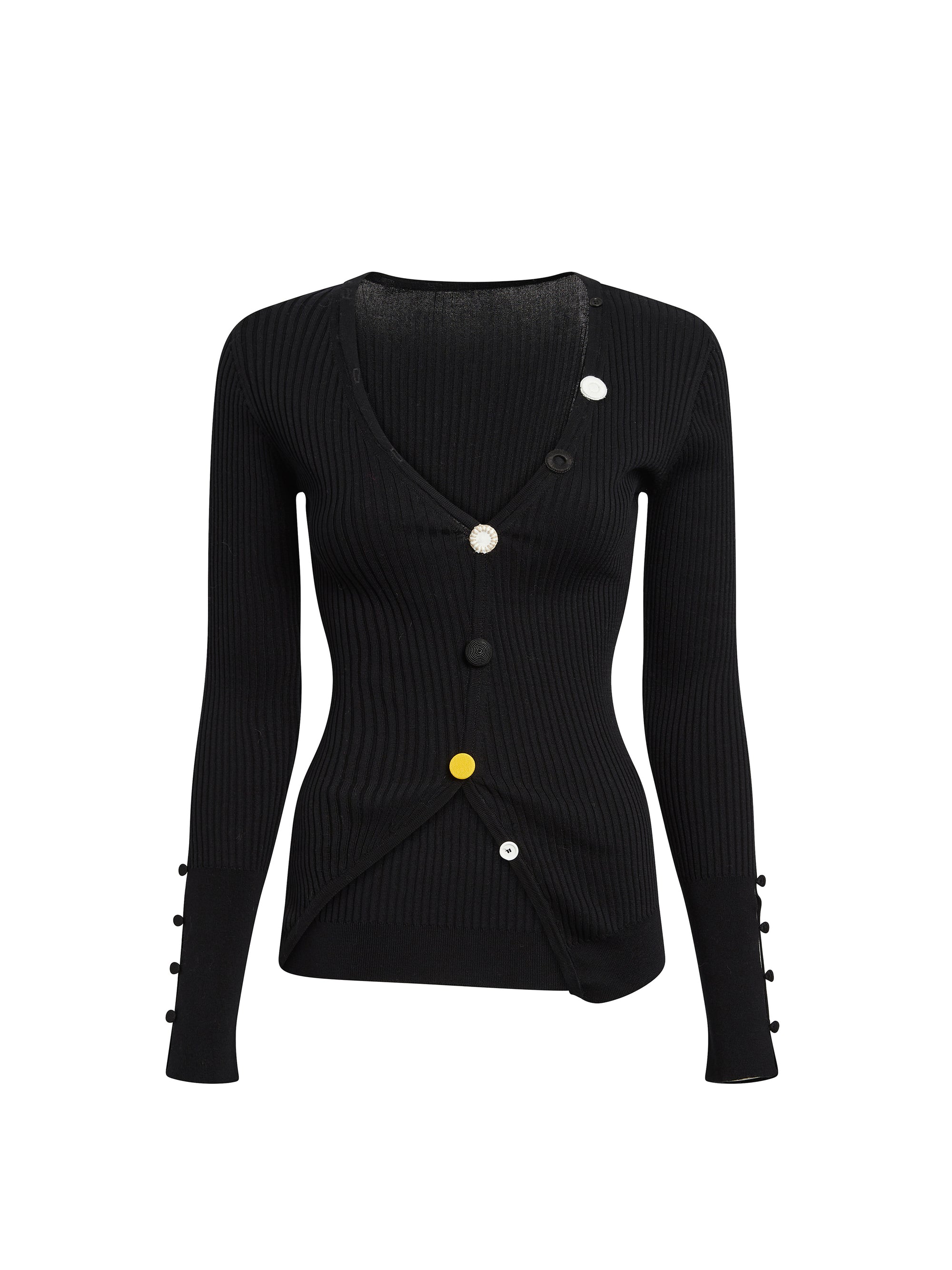 Cardigan Tordu - Black