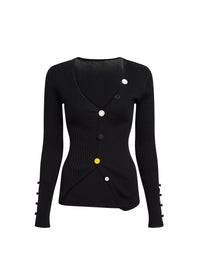 Cardigan Tordu asymétrique - Black